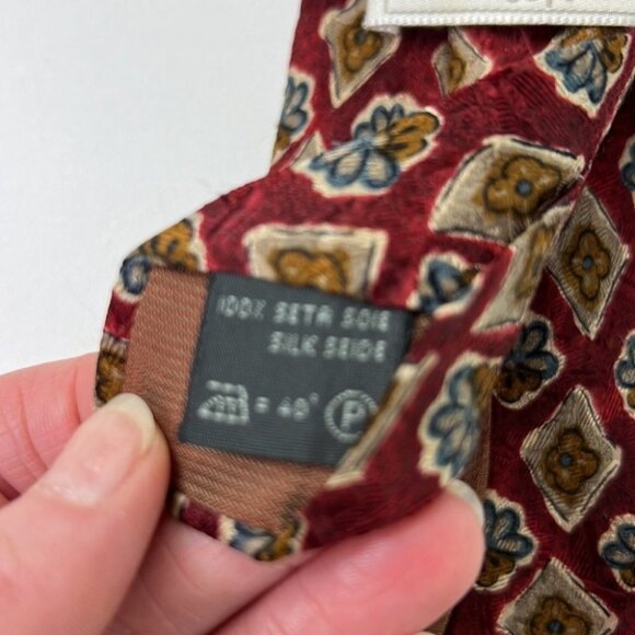 Ermenegildo Zegna Geometric 100% Silk Tie - Picture 5 of 7